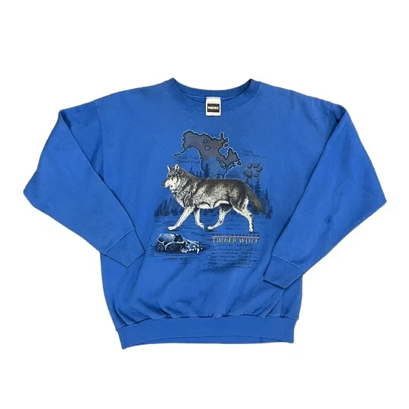 90's TULTEX animal print sweat madeinusa Vintage Tultex Seaworld Orca Killer Whales Hoodie Sweater 90s